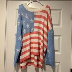 Women's Stars and Stripes Crew Neck Sweater